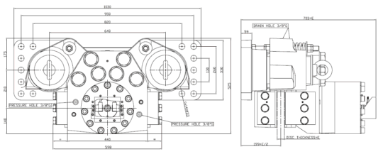 Diagram for Industrial Brakes NHC 2125-2130-2135-2145