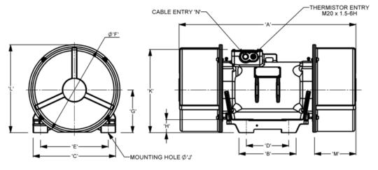 Dimensional diagram for IBL product line (2 pole). Replacement for MSVI 18 and MM18 models.