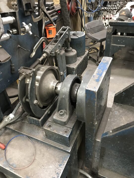 welding fixture rotator brake