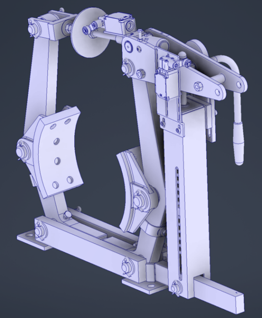 Spring applied manually released drum brake
